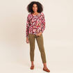 Pull manches longues rose femme
