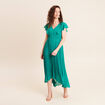 Robe longue &eacute;vas&eacute;e &agrave; volants vert menthe femme