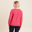 Pull manches longues rose framboise femme