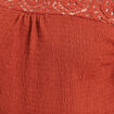 T-shirt manches courtes marron fonc&eacute; femme