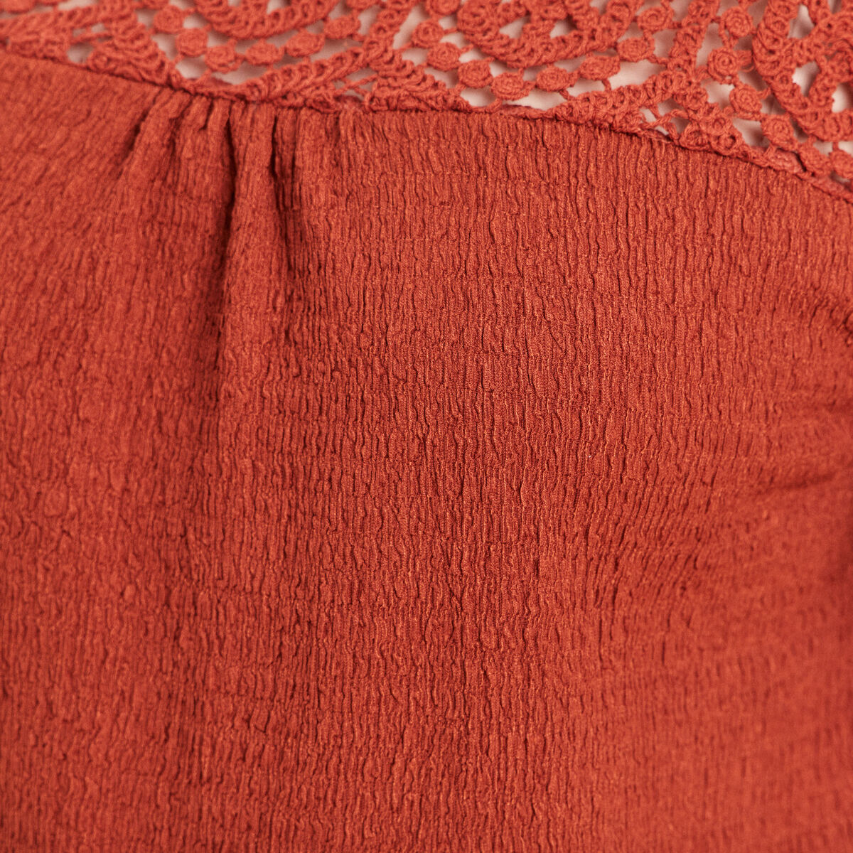T-shirt manches courtes marron fonc&eacute; femme