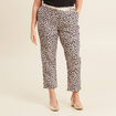 Pantalon coupe chino en lin sable femme