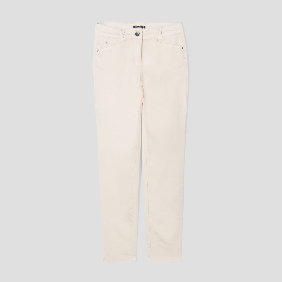 Pantalon ajusté ivoire femme