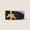 Gants doubl&eacute;s marron fonc&eacute; femme