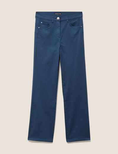 Pantalon magique Le L&eacute;ger coupe droite bleu fonc&eacute; femme