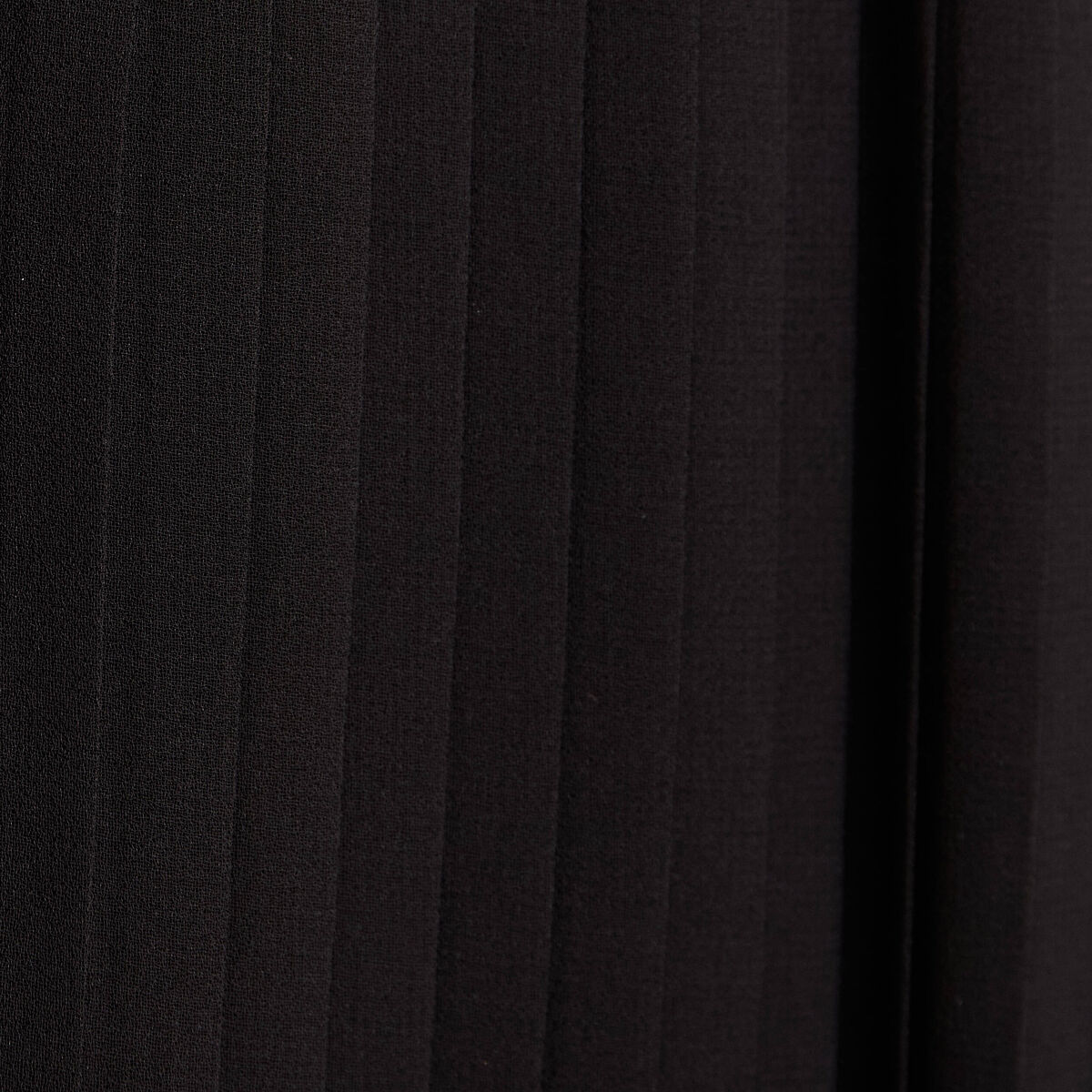 Jupe longue évasée plissée noir femme