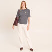 Jean taille haute sable femme