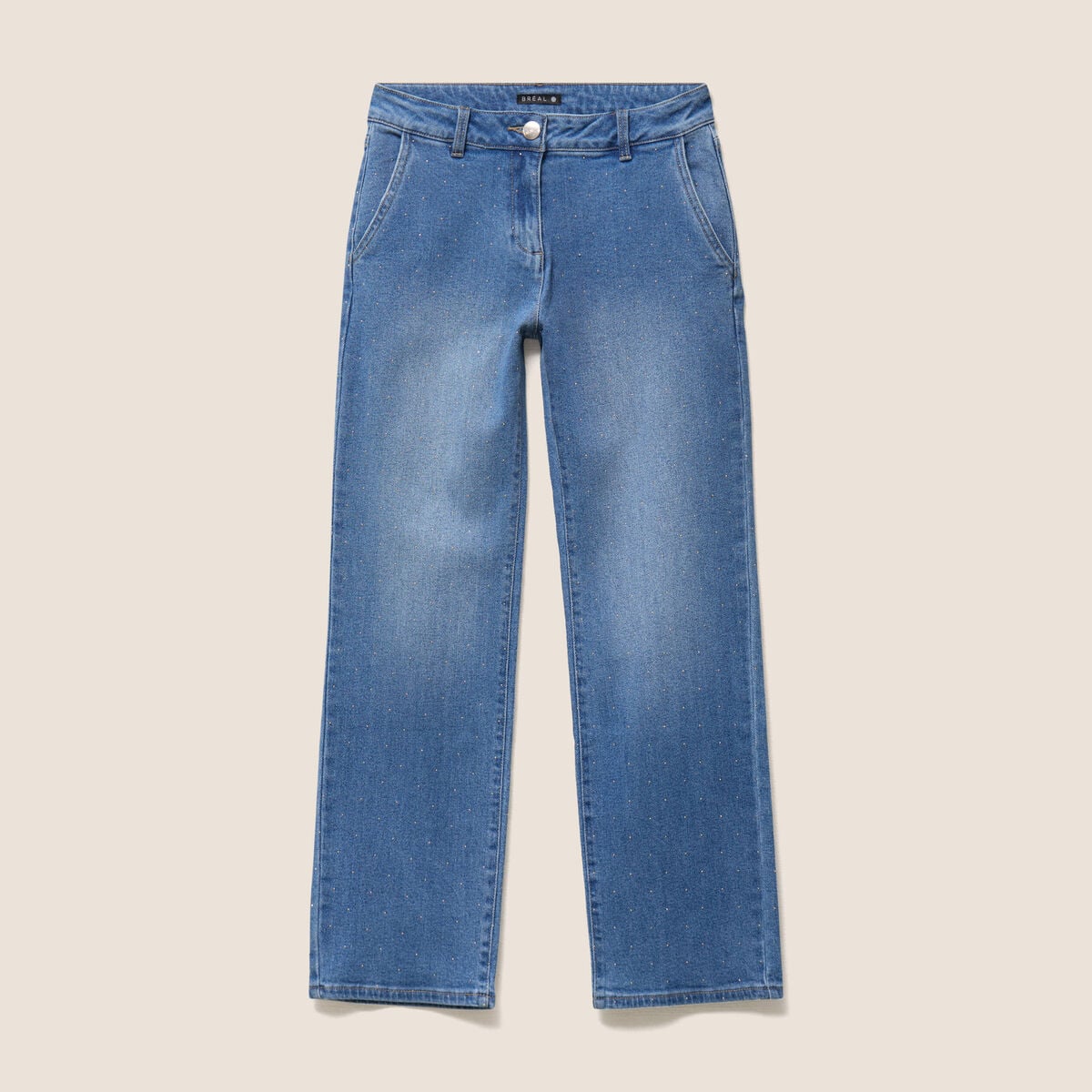 Jean avec strass denim stone femme