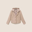 veste cintr&eacute;e doubl&eacute;e avec capuche beige femme