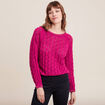 Pull confectionné en France rose fushia femme