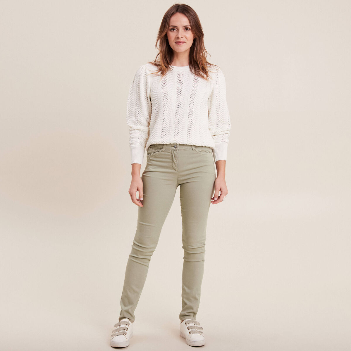 Pantalon magique Le L&eacute;ger coupe ajust&eacute;e vert clair femme