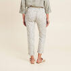 Pantalon coupe chino en lin vert kaki femme