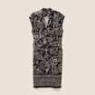 Robe droite courte sans manches noir femme