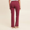 Pantalon coupe bootcut &agrave; pont bordeaux femme