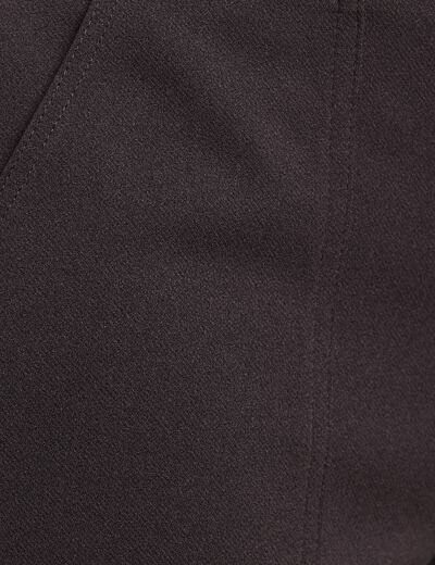 Pantalon large taille haute noir femme