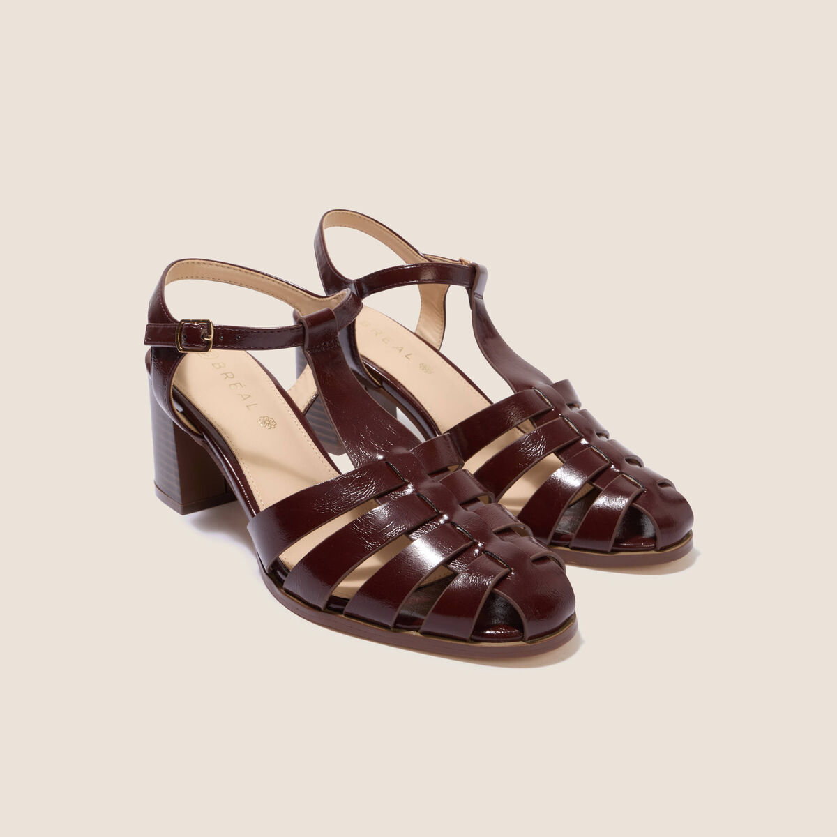 Sandales prune femme