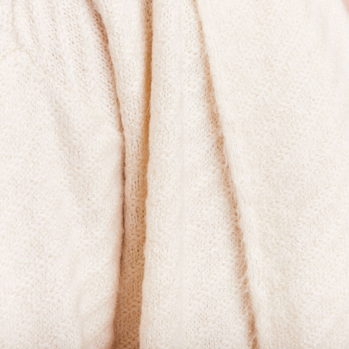 Gilet manches longues creme femme