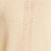 Pull droit col rond manches longues jaune pastel femme