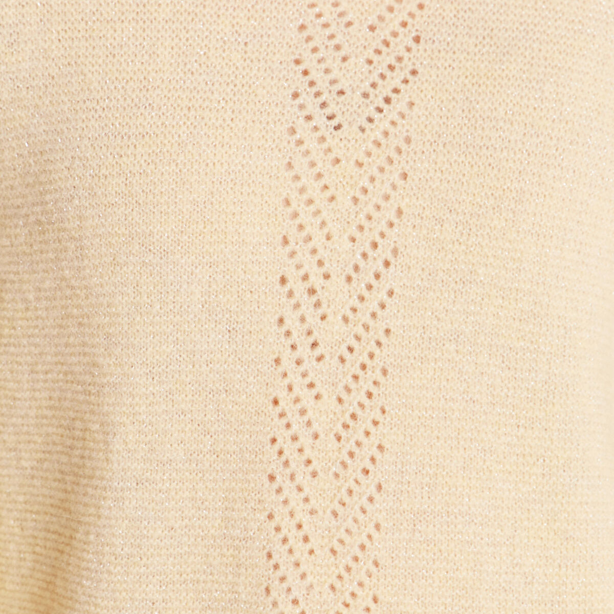 Pull droit col rond manches longues jaune pastel femme
