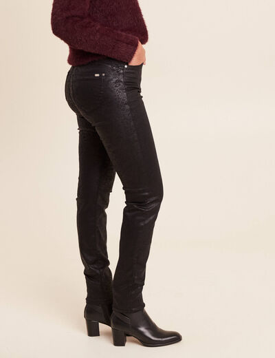 Pantalon magique L'Unique coupe ajust&eacute;e noir femme
