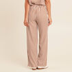 Pantalon large taille haute blanc femme