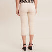 Pantacourt droit taille standard ecru femme