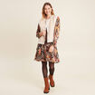 Gilet r&eacute;versible laine mouton beige femme