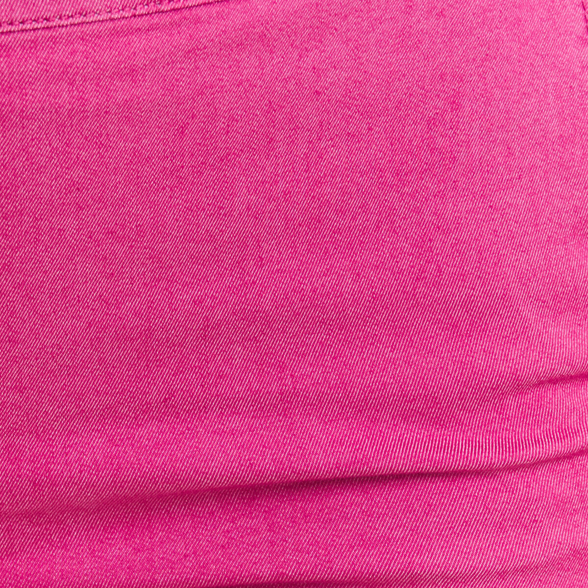 Pantacourt ajusté taille haute rose fushia femme