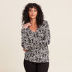 Pull manches longues blanc femme