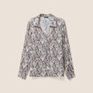Blouse fluide manches longues beige femme