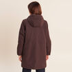 Parka &agrave; capuche taille ajustable marron fonc&eacute; femme