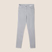 Pantalon ajusté sequins denim gris clair femme