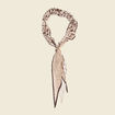 Lot 2 foulards voile transparent marron clair femme