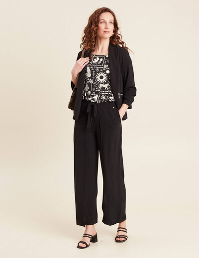 Veste esprit tailleur noir femme