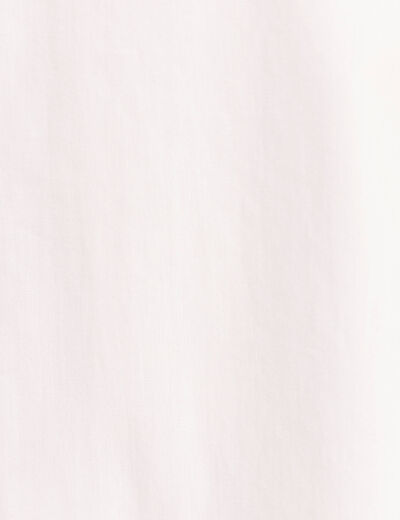 Chemise col chemise manches courtes blanc femme