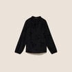 Blouse fluide manches longues noir femme