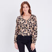 Blouse manches longues noir femme