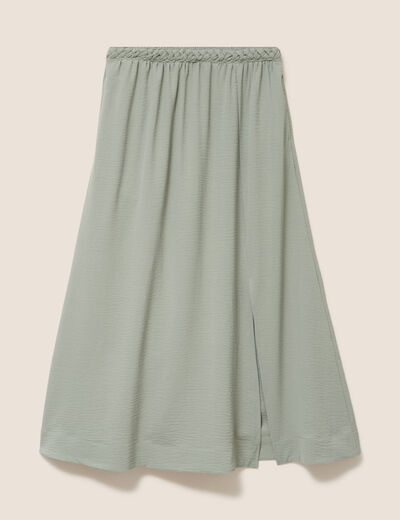 Jupe avec tresse vert clair femme