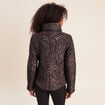 Doudoune d&eacute;perlante droite zipp&eacute;e marron femme