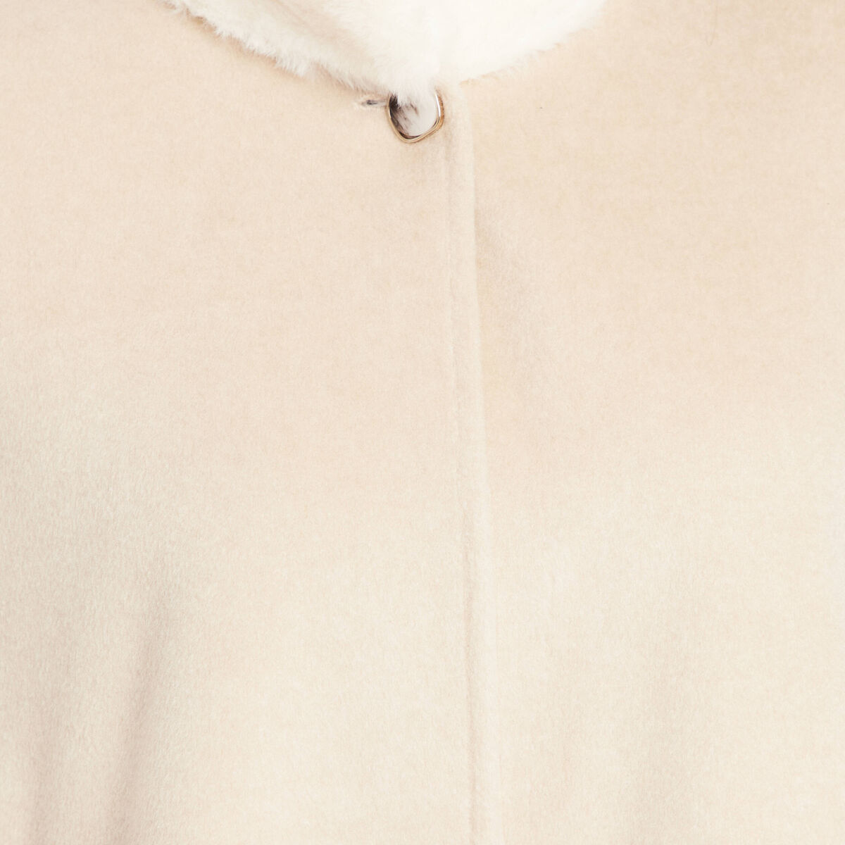 Poncho cape coupe ample ivoire femme