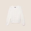 Cardigan col rond ecru femme