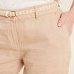 Pantalon flou ceinturé sable femme