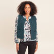Gilet sans manches bouclette poches vert fonc&eacute; femme