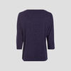 T shirt manches 34 bleu fonce femme