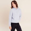 Pull col montant denim snow gris femme