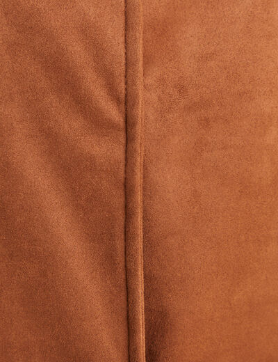veste doublée bas resserré sans col marron femme