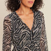 Robe z&eacute;br&eacute;e &agrave; sequins &eacute;vas&eacute;e noir femme