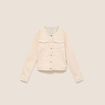 Veste cintr&eacute;e r&eacute;versible manches longues beige femme