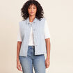 Veste sans manches en jean bleu femme