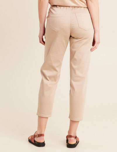 Pantalon droit réversible taupe femme